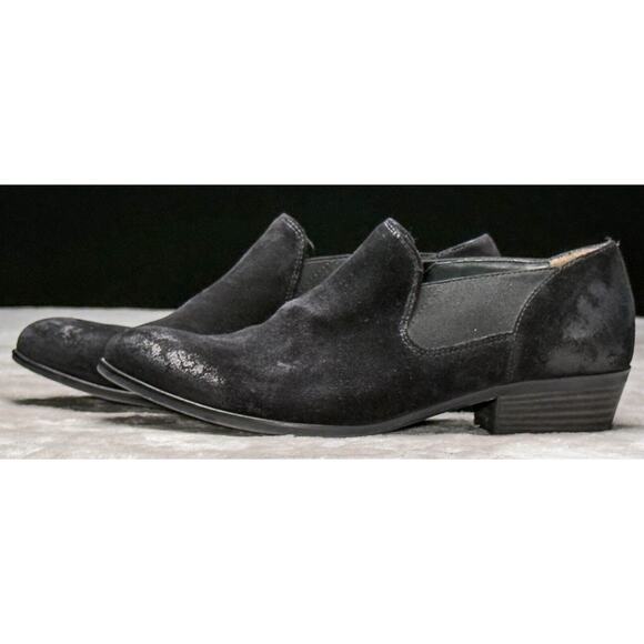 Paul Green Black Suede Chelsea Slip-on Low Ankle Boots Womens UK 5 US Size 7.5 - Picture 15 of 16